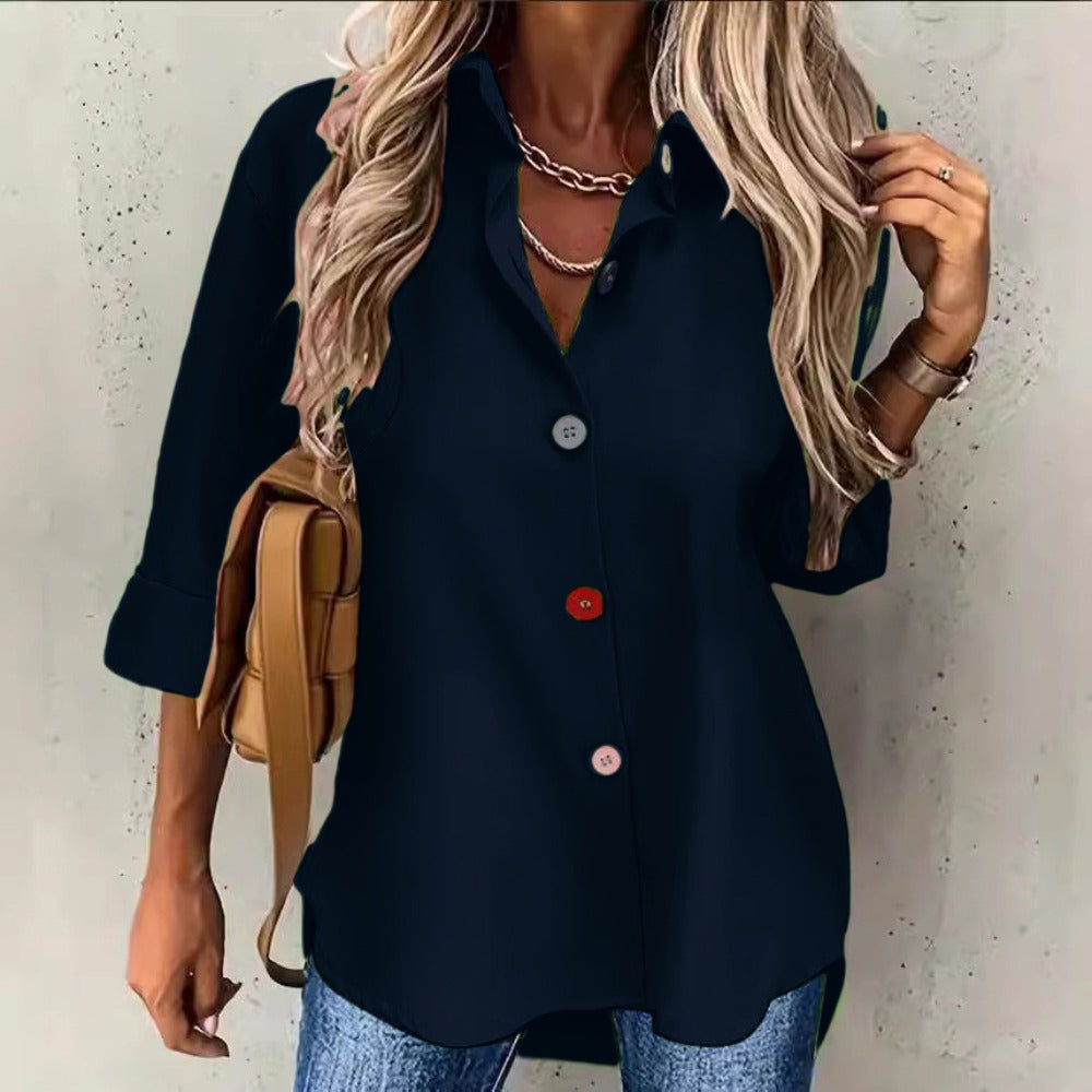 Button Down Long Sleeve Shirt for Women - Vanessa