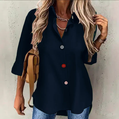Button Down Long Sleeve Shirt for Women - Vanessa