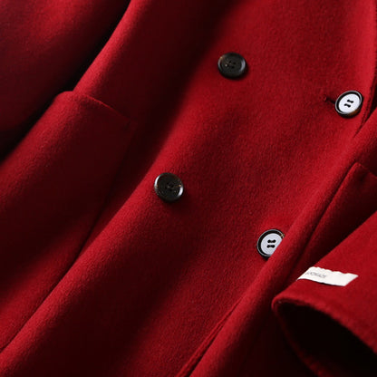 Double Breasted Wool Blend Coat for Women - Daria