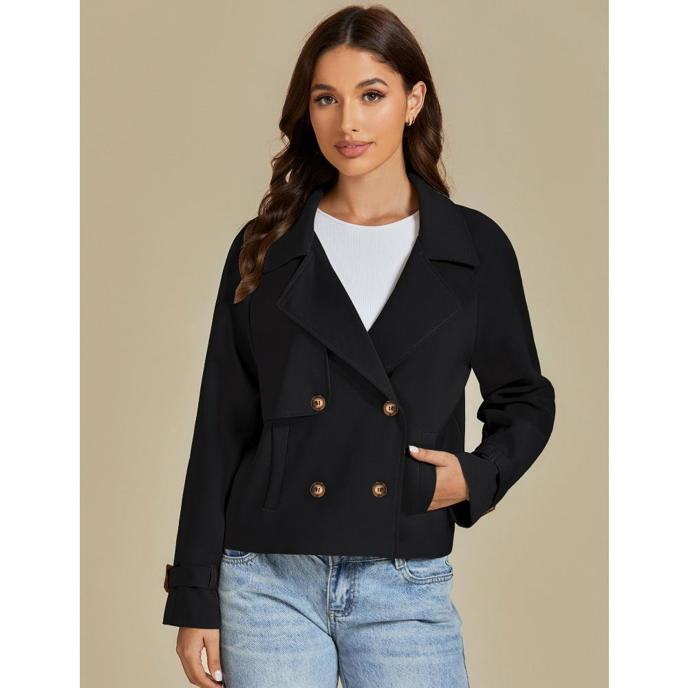 Double-Breasted Cropped Jacket for Women - Giovanna
