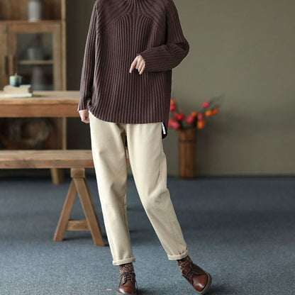 High Waist Tapered Pants with Pockets for Women - Vanna