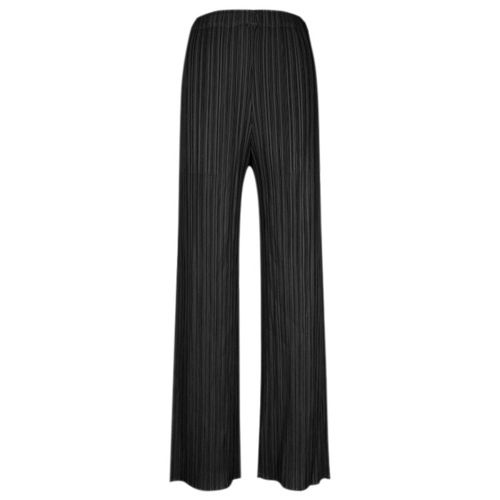 Pleated Wide Leg Pants with Elastic Waist for Women - Benedetta