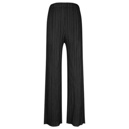 Pleated Wide Leg Pants with Elastic Waist for Women - Benedetta