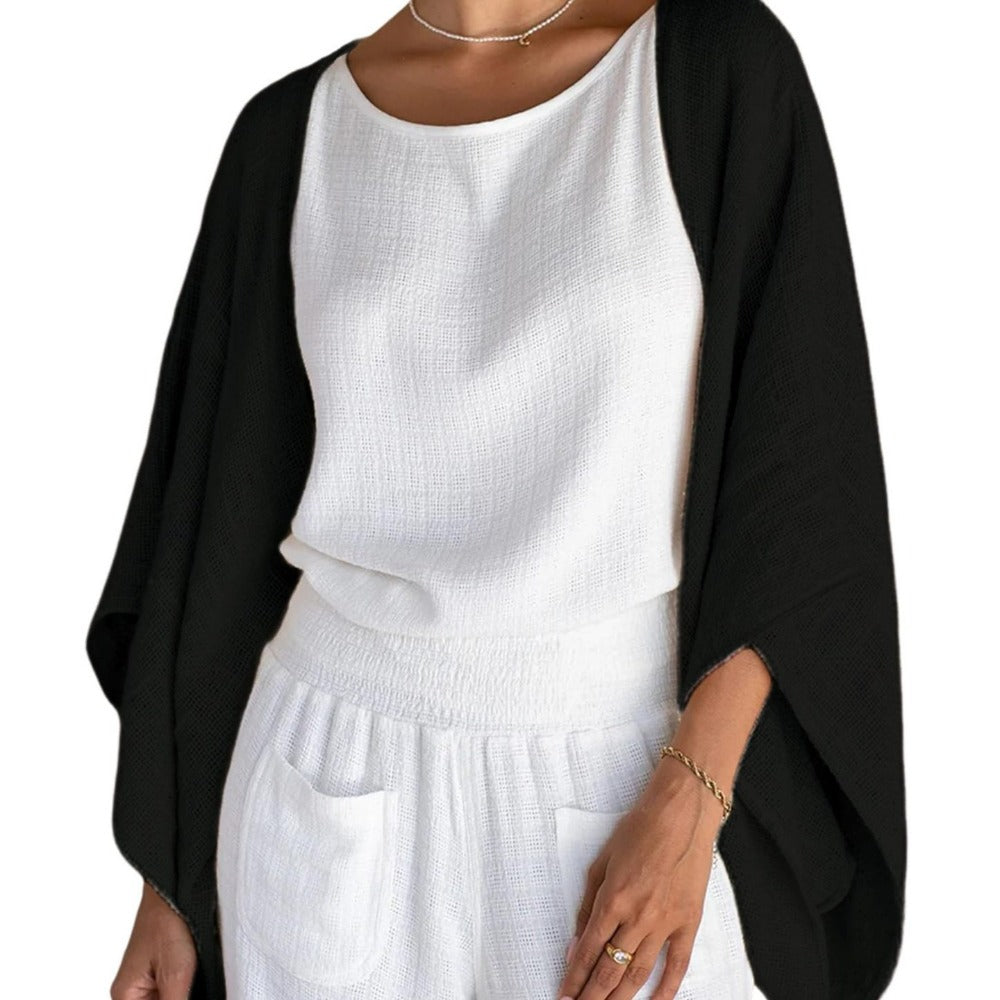 Knit Open Front Cardigan for Women - Fatima