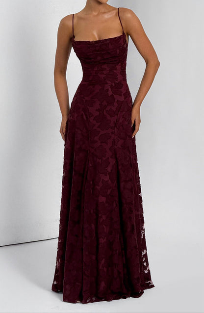 Bella Maxi Dress - Cherry Lacquer