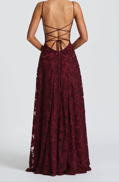 Bella Maxi Dress - Cherry Lacquer