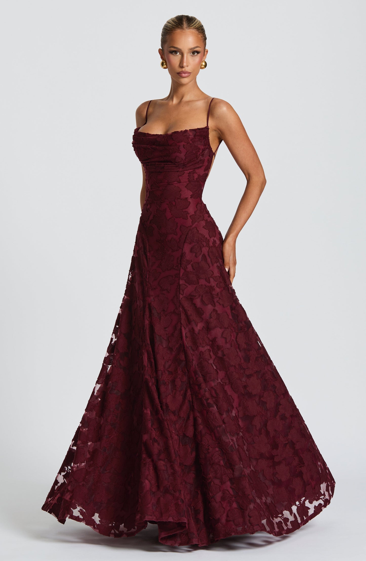 Women's Spaghetti Strap Wedding Guest Dress | Maxi