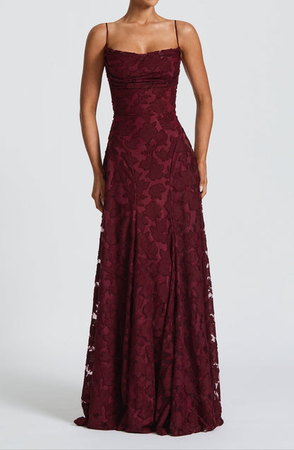 Bella Maxi Dress - Cherry Lacquer