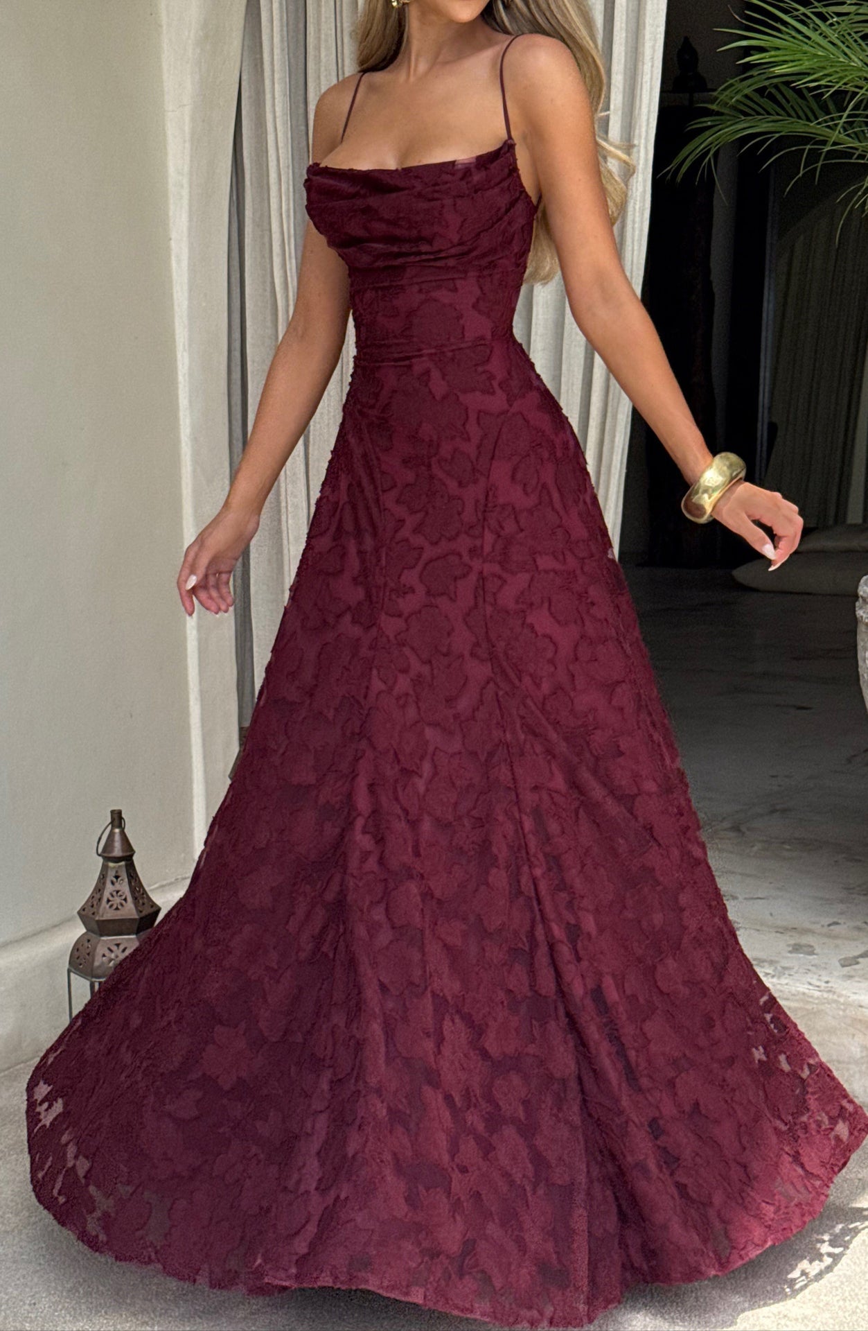 Bella Maxi Dress - Cherry Lacquer