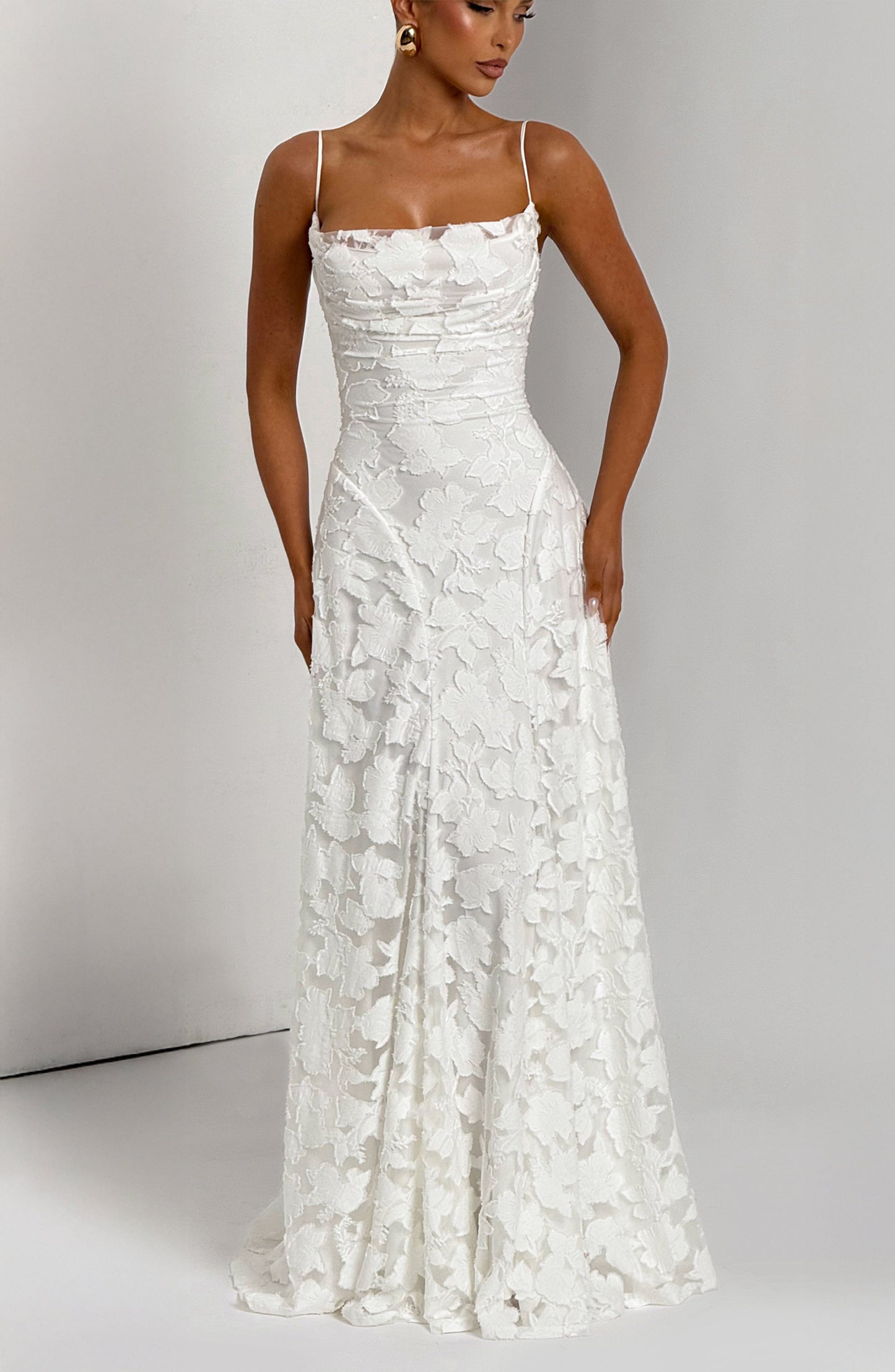 Women's Spaghetti Strap Wedding Guest Dress | Maxi