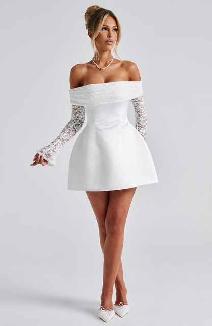 Catalina Mini Dress-Ivory