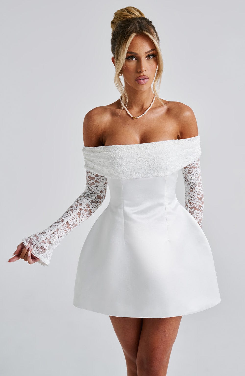 Catalina Mini Dress-Ivory