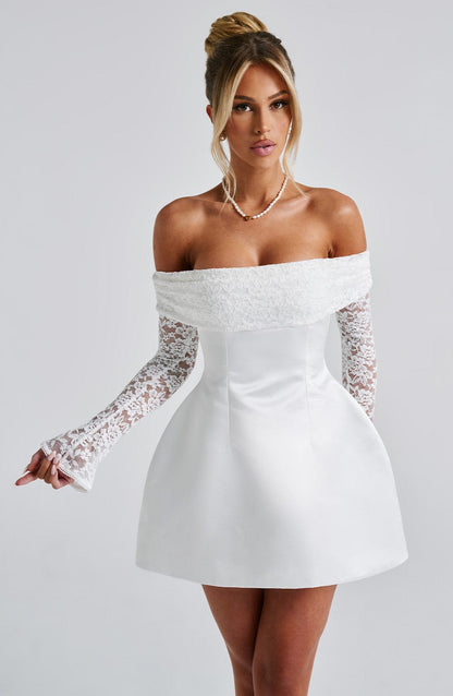 Catalina Mini Dress-Ivory