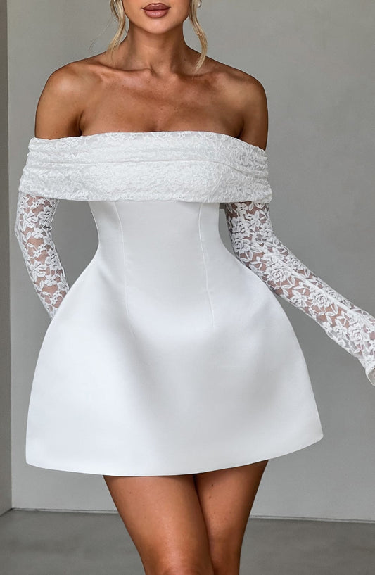 Catalina Mini Dress-Ivory