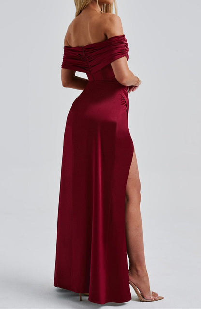 Filide Maxi Dress - Burgundy