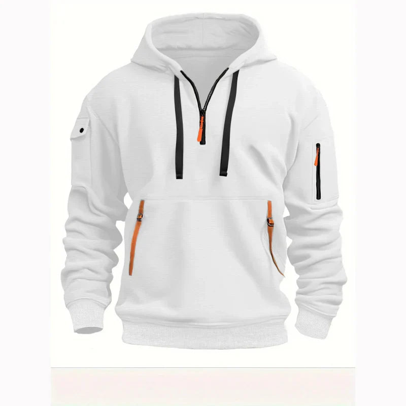 Men's Multiple Zipper Pockets Hoodie | Sports