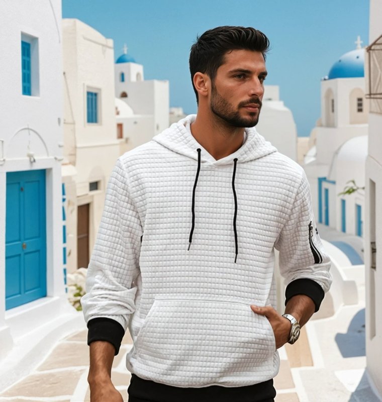 Men's Side Zipper Hoodie | Slimming
