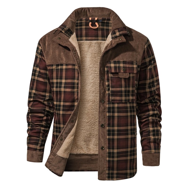 Men's Warm Plaid Jacket | Business