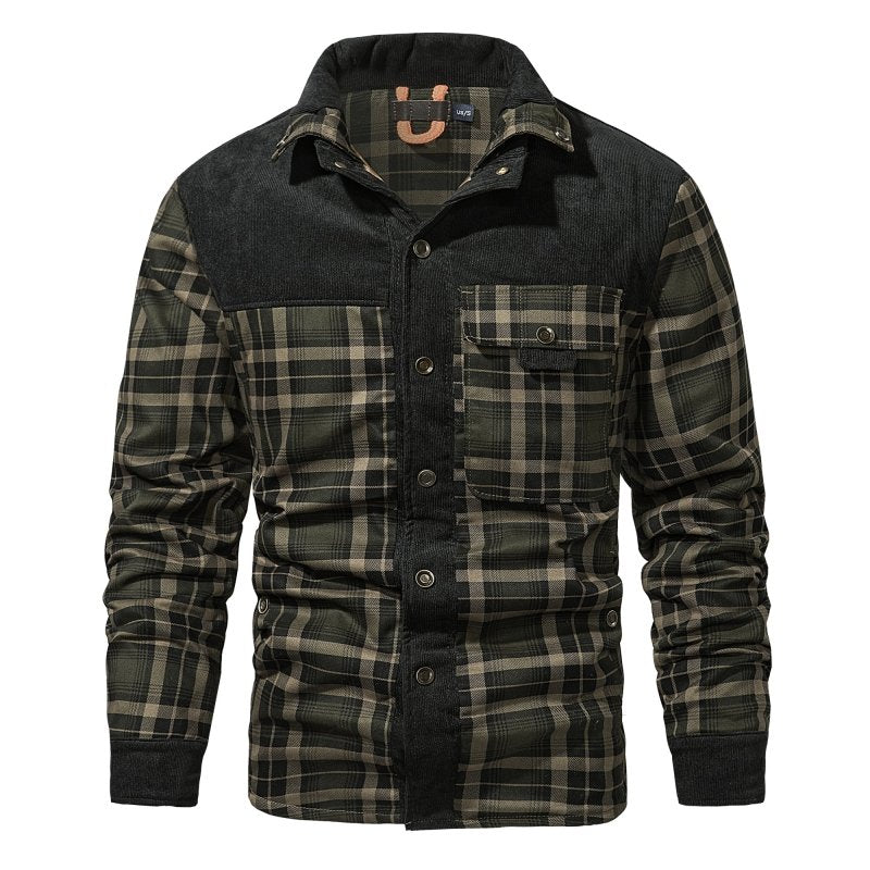 Men's Warm Plaid Jacket | Business