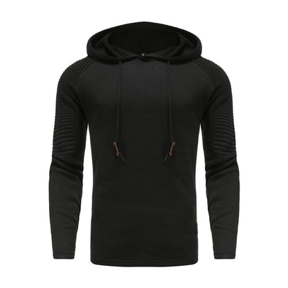 Men's Pleated Hoodie | Raglan