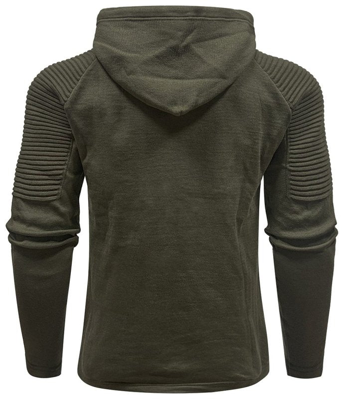 Men's Pleated Hoodie | Raglan