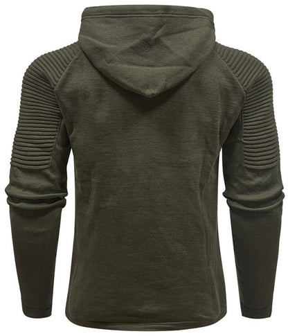 Men's Pleated Hoodie | Raglan