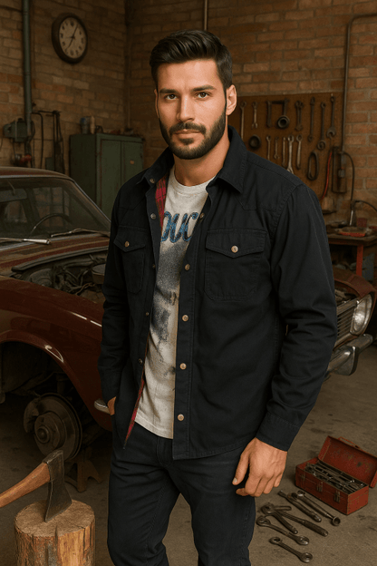 Men's Large Lapel Jacket | Plaid