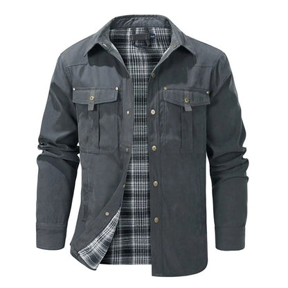 Men's Large Lapel Jacket | Plaid