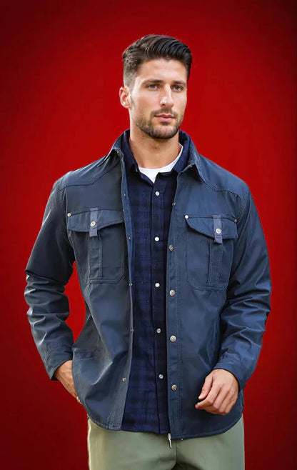 Men's Large Lapel Jacket | Plaid