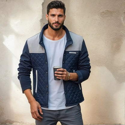 Men's Plaid Thick Jacket | Zip