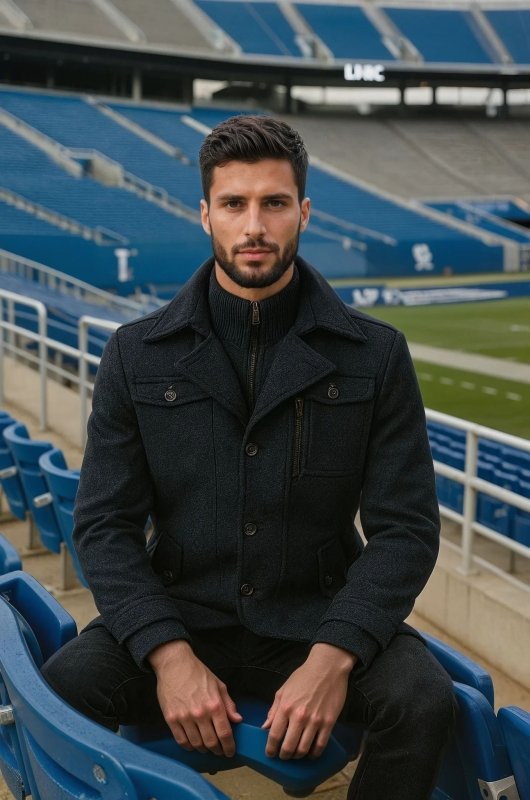 Men's Double Collar Jacket | Woolen Cloth