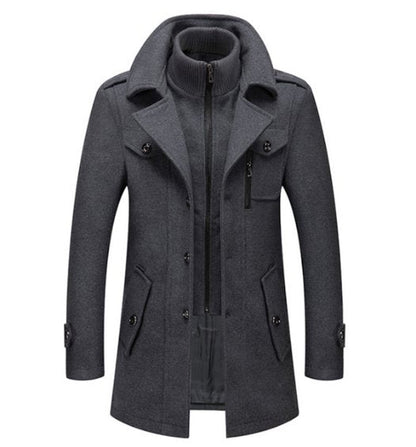 Men's Double Collar Jacket | Woolen Cloth