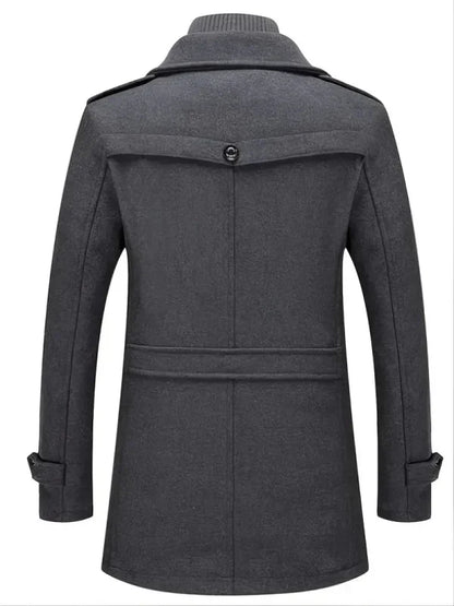 Men's Double Collar Jacket | Woolen Cloth