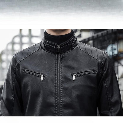 Men's Locomotive Leather Jacket | Winter