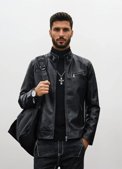 Men's Locomotive Leather Jacket | Winter
