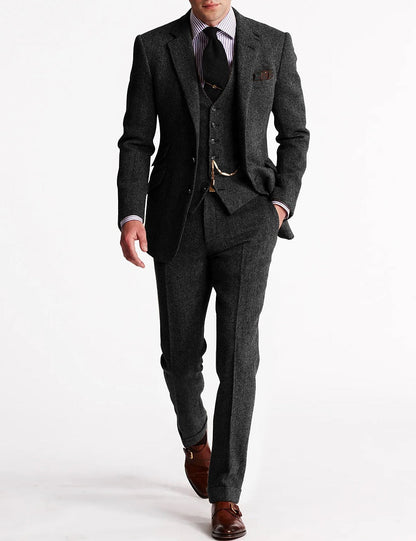 Men's Tweed Tuxedo Suit | Complete