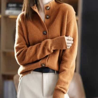 Women's Stand Collar Cardigan | Leisure