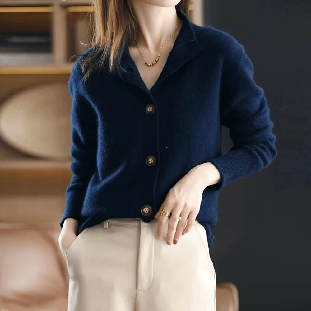 Women's Stand Collar Cardigan | Leisure