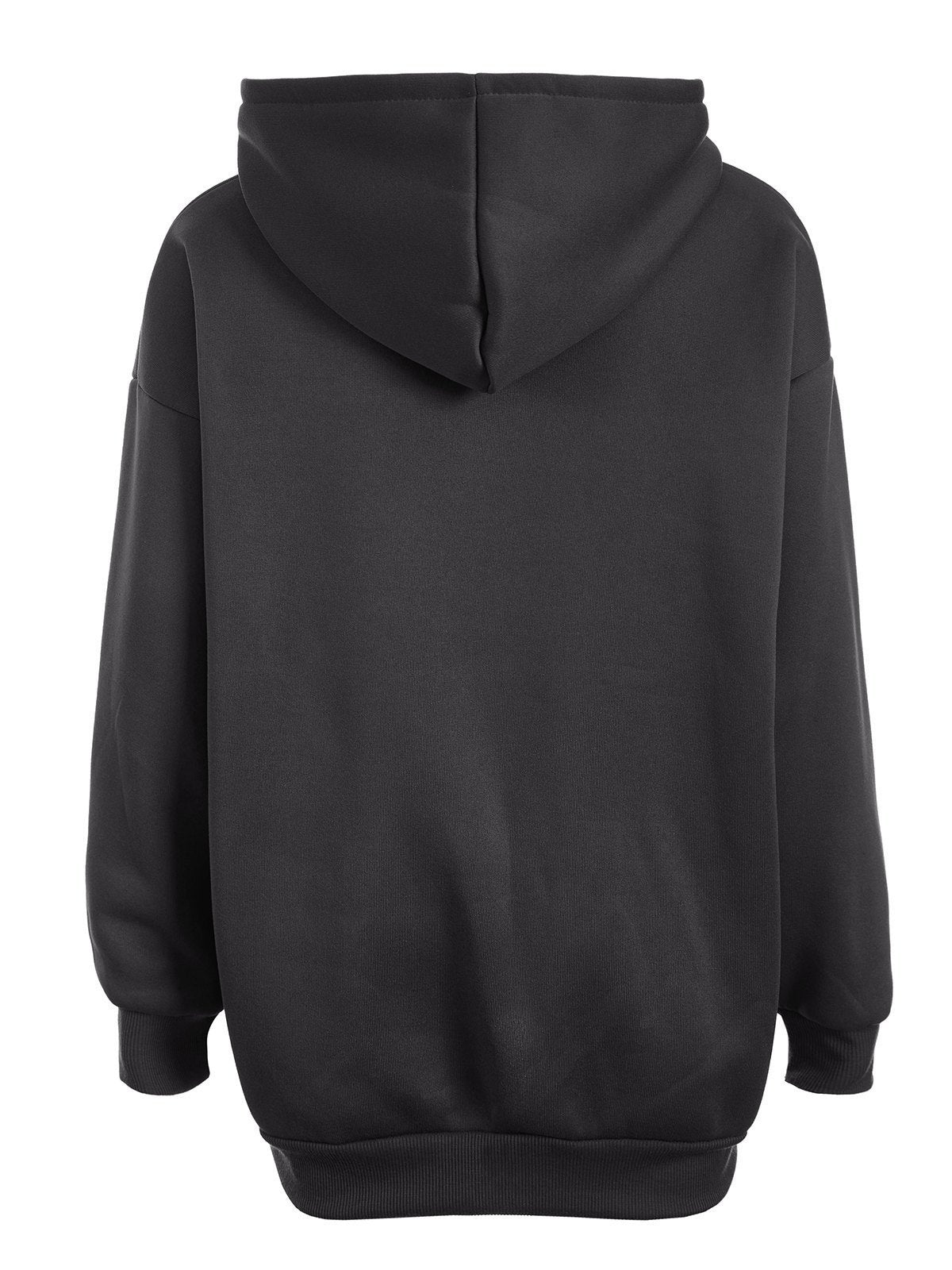 Dark Grey Hoodie with Zip and Angel Logo