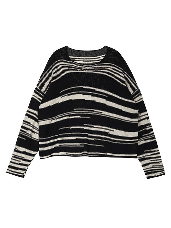 Striped Oversized Knit Sweater