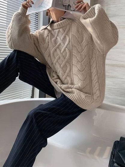 Oversize Textured Knit Sweater