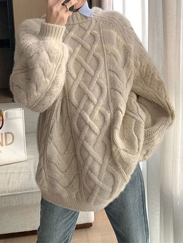 Oversize Textured Knit Sweater