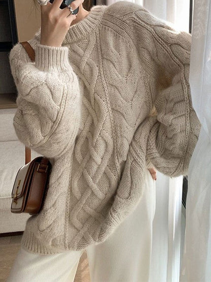 Oversize Textured Knit Sweater