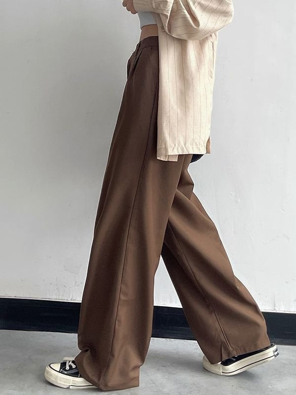 Classic Casual Straight Cut Tailored Pants