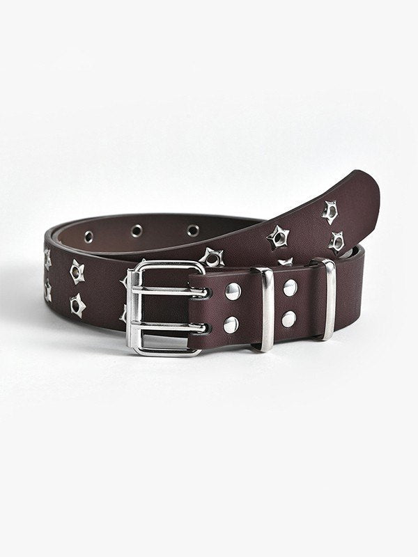 Vintage 90s Belt with Double Star Eye Buckle