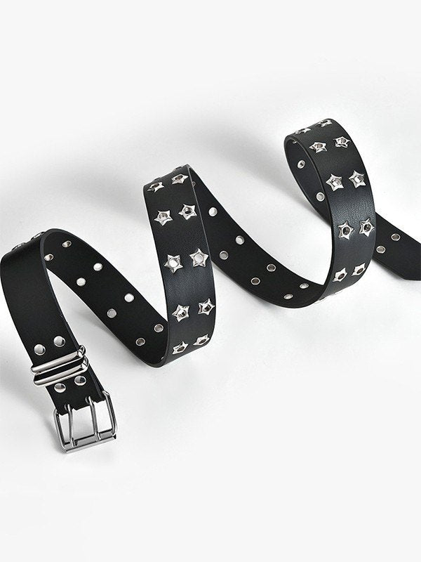 Vintage 90s Belt with Double Star Eye Buckle