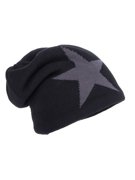 Hombo de gorro de vellón cálido con estrella vintage