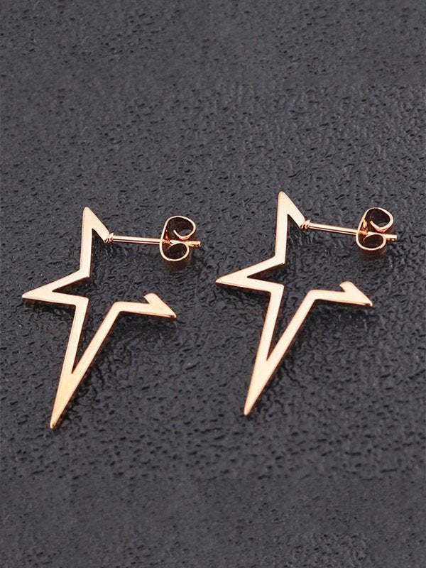 Vintage Star Earrings in Silver or Golden