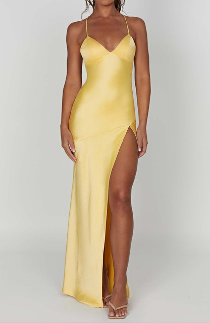 Macarena Maxi Dress - Lemon
