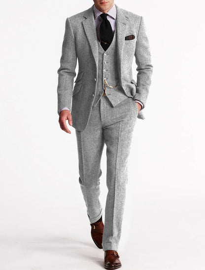 Men's Tweed Tuxedo Suit | Complete